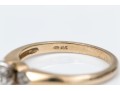 14k Yellow Gold Pretty Vintage Engagement Ring, App. 0.10 TCW, Size 6.25