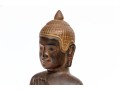 Thai Carved And Paint Finished Wooden Buddha