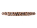 10k Rose Gold Lovely Argyle Motif Diamond Band Ring, Size 7