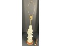 Unusual Vintage Signed Chinese Porcelain Guanyin Blanc De Chine Figure Mounted As A Lamp
