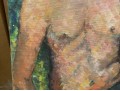 Caroline Newhouse (German/American 1910-2003) Oil On Canvas Of A Bare Chested Male Figure - Unframed