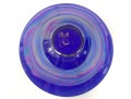 Cobalt Blue Pulled Feather Art Glass Bowl