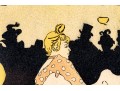 Small Scale Framed Toulouse Lautrec Lithograph Poster, Moulin Rouge Concert Bal, La Goulue