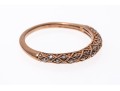 10k Rose Gold Lovely Argyle Motif Diamond Band Ring, Size 7