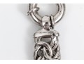 Sterling Silver Handsome Chunky Byzantine Style Bracelet