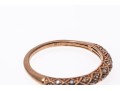 10k Rose Gold Lovely Argyle Motif Diamond Band Ring, Size 7