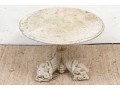 Elegant Vintage Cornucopia Form Cast Concrete Side Table