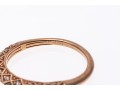 10k Rose Gold Lovely Argyle Motif Diamond Band Ring, Size 7