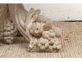 Elegant Vintage Cornucopia Form Cast Concrete Side Table