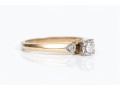14k Yellow Gold Pretty Vintage Engagement Ring, App. 0.10 TCW, Size 6.25