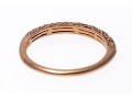 10k Rose Gold Lovely Argyle Motif Diamond Band Ring, Size 7