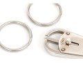 Tiffany & Co. Sterling Silver Key Ring, With Two Steel Valet Key Rings