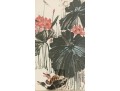 Two Compatible Asian Floral Wood Blocks