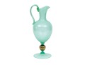 Murano Green And White Net Pattern Tall Pitcher 