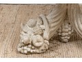 Elegant Vintage Cornucopia Form Cast Concrete Side Table