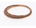 10k Rose Gold Lovely Argyle Motif Diamond Band Ring, Size 7