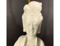 Unusual Vintage Signed Chinese Porcelain Guanyin Blanc De Chine Figure Mounted As A Lamp