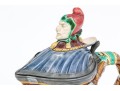 Minton Majolica Carafe With Figural Relief Decoration 
