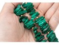 Stately Malachite And 14K Beaded Strung Necklace