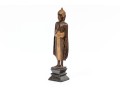 Thai Carved And Paint Finished Wooden Buddha