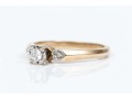 14k Yellow Gold Pretty Vintage Engagement Ring, App. 0.10 TCW, Size 6.25