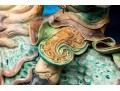 Vintage Chinese Sancai Glazed Figural Pottery Roof Tiles, Ca. 1935