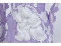 Set Of 2 Antique, English Samuel Alcock & Co. Parian Lilac Ground Water Pitchers