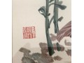 Two Compatible Asian Floral Wood Blocks