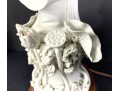 Unusual Vintage Signed Chinese Porcelain Guanyin Blanc De Chine Figure Mounted As A Lamp