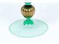 Murano Green And White Net Pattern Tall Pitcher 