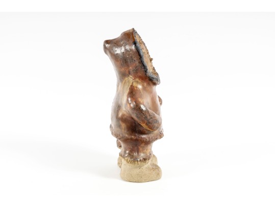 Inuit Carved Stoneware Pottery Sculpture
