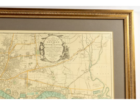 James Haworth Reproduction Map Of London & Westminister Framed Print