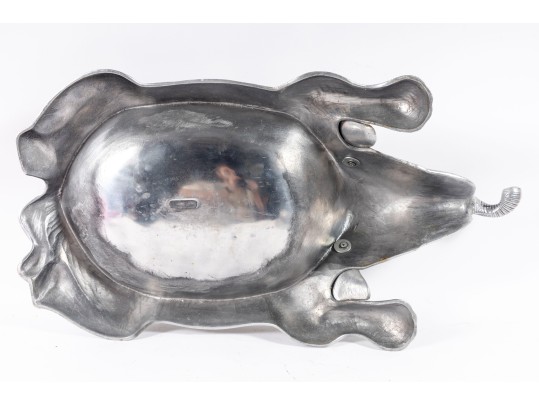 Arthur Court Designs Aluminum Elephant Serving Dish