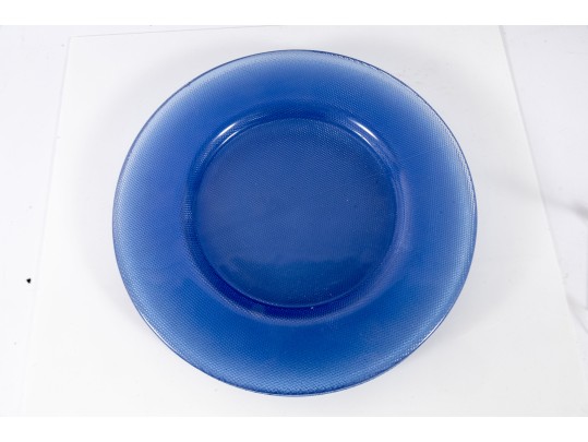 Four Stippled Blue Glass 13