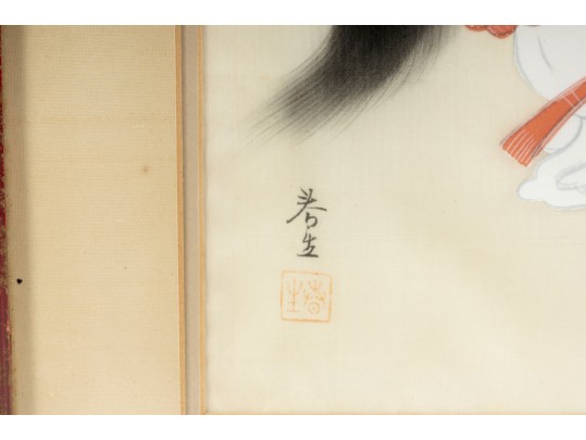 20th Century Kamakura Warrior SIlk Paintings