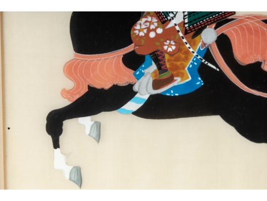 20th Century Kamakura Warrior SIlk Paintings
