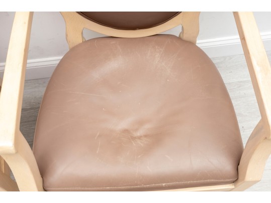 Pair Of Leatherette Accent Chairs By William Switzer