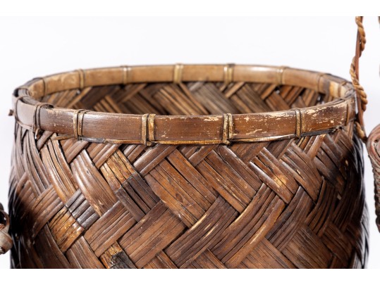 Trio Of Vintage Woven Basets