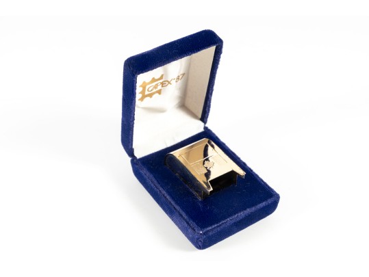 CAPEX 87 Canadian International Philatelic Exhibition Commemorative Silver Plated Mailbox Miniature