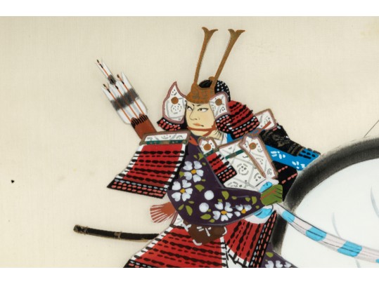 20th Century Kamakura Warrior SIlk Paintings