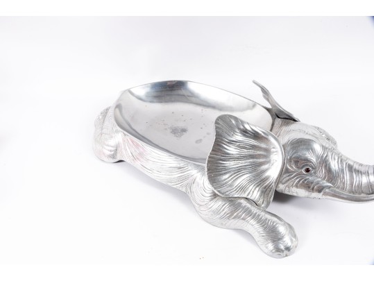 Arthur Court Designs Aluminum Elephant Serving Dish
