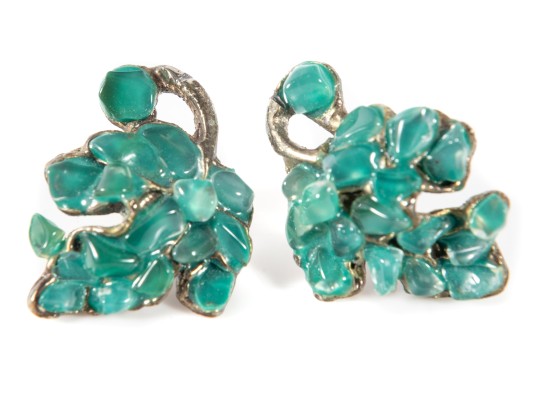 Natural Green Apatite Stone Earrings 