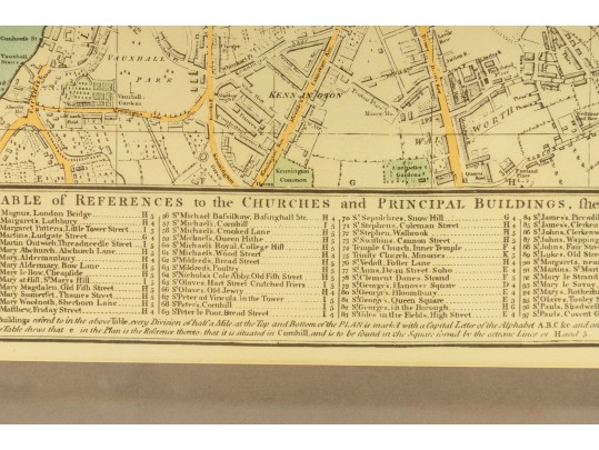 James Haworth Reproduction Map Of London & Westminister Framed Print