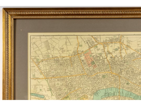 James Haworth Reproduction Map Of London & Westminister Framed Print
