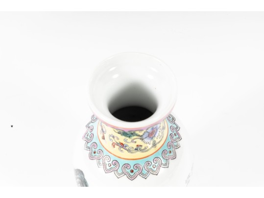 Vintage Cantonese Style Porcelain Plate & Vase