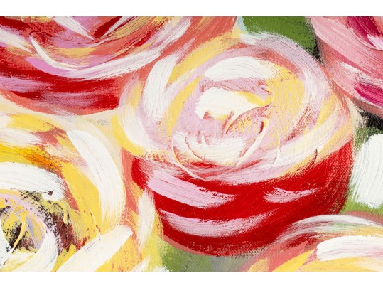 Oil On Canvas Floral Bouquet Wall Art