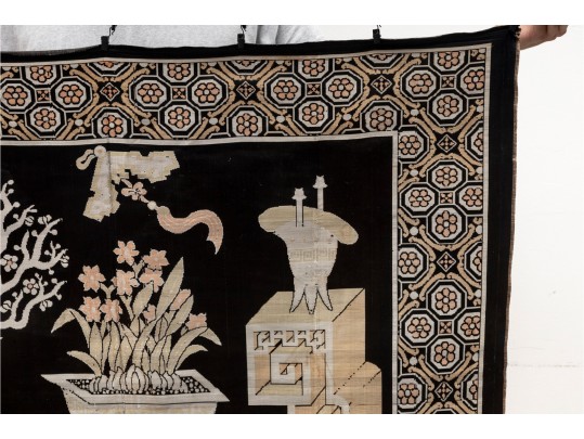 Chinese Embroidered Silk Panel/Tapestry