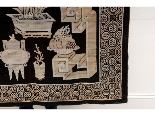 Chinese Embroidered Silk Panel/Tapestry