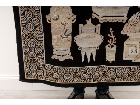 Chinese Embroidered Silk Panel/Tapestry