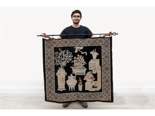 Chinese Embroidered Silk Panel/Tapestry